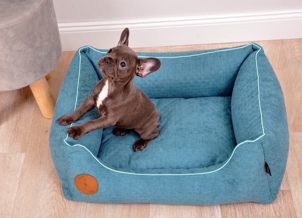 CEZAR sofa, sort, quiltet, M - 80 cm x 70 cm