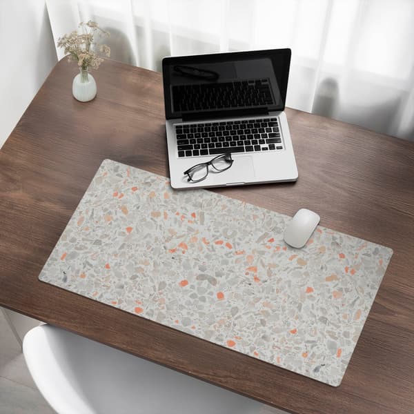 Terrazzo Symmetrisk Skridsikker Gaming Musemåtte 90x45 cm