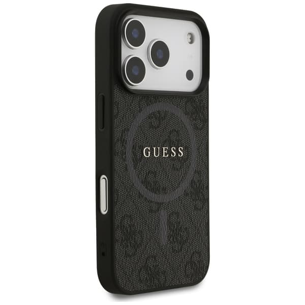 Guess 4G Ring Classic Logo MagSafe-etui til iPhone 17 Pro, sort