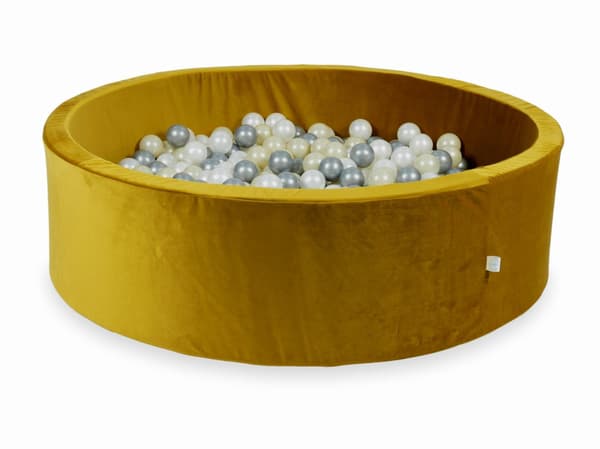 Tør boldbane 700 dele 130x40 Fløjlsguld: lys guld, sølv, perlemor