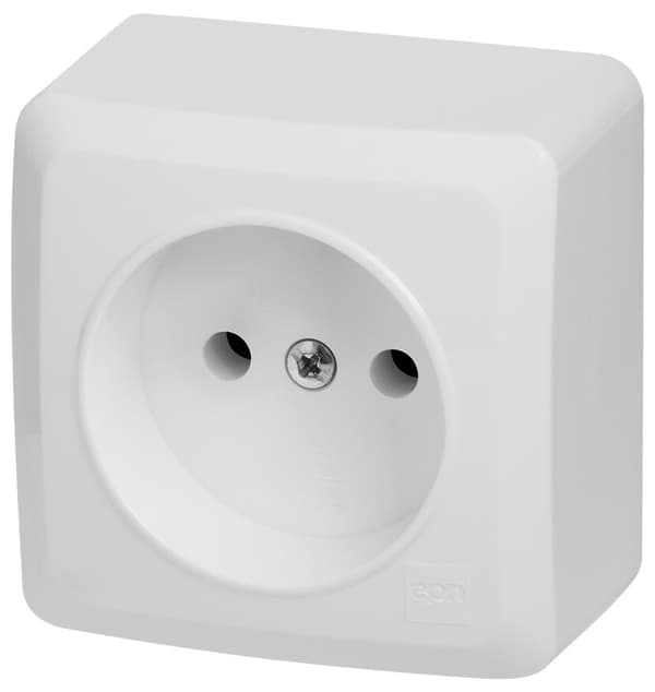 Sockel 2P n/t IP20, vit berg