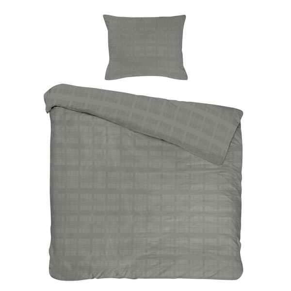 Bomullssängkläder 140x200 Marsela Premium satin - grå satin