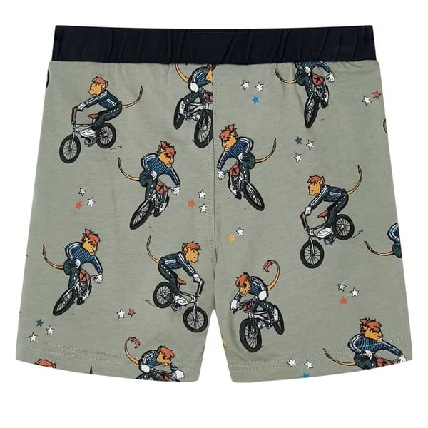 Lasten lyhythihainen pyjama, vaalea khaki, 128