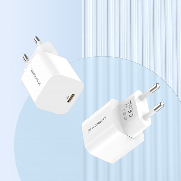 100-240V PD USB-C 20W Väggladdare Vit