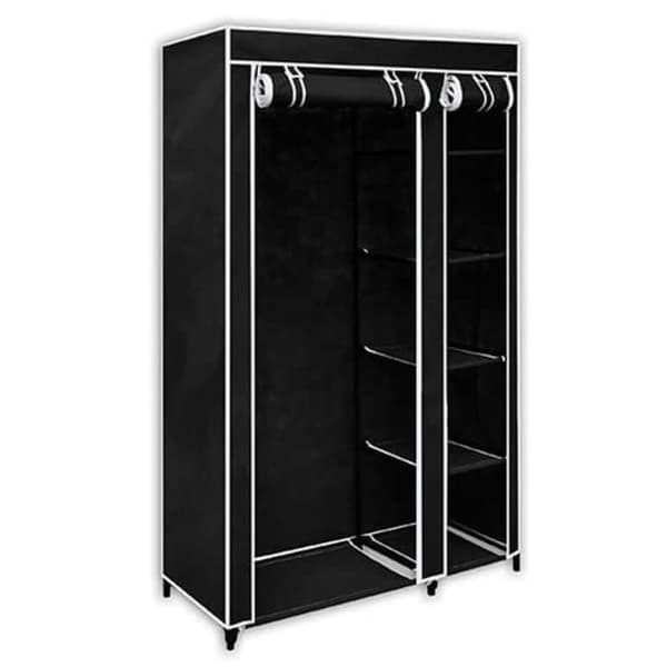 vidaXL foldbar garderobe 110x45x175 cm sort