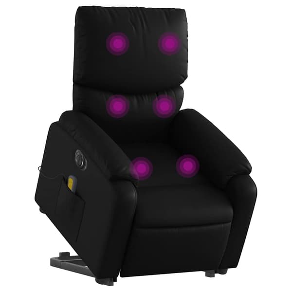 vidaXL elektrisk lænestol med massage, sort