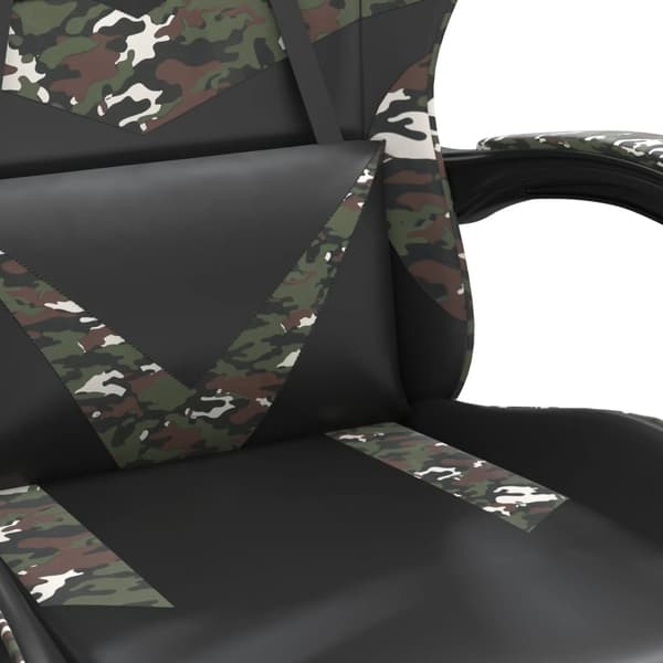 vidaXL gamingstol, sort og camouflage, kunstlæder