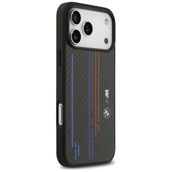 BMW M Kevlar Lines & Logo MagSafe-cover til iPhone 17 Pro Max, sort