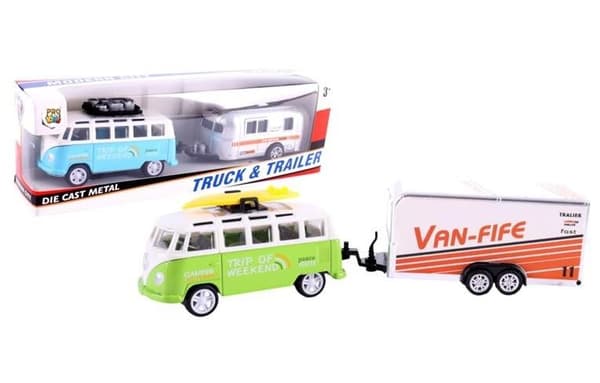 Campingvogn med trailerblanding