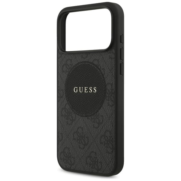 Guess 4G Circle Classic Logo MagSafe-etui til iPhone 17 Pro Max, sort