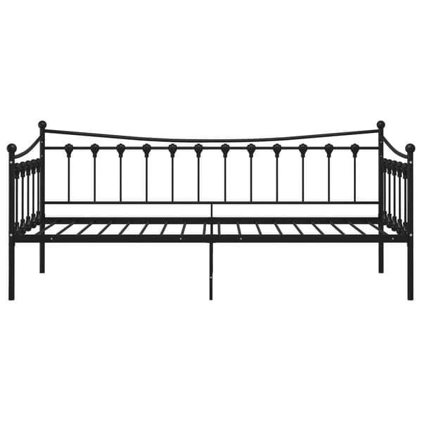 vidaXL sofastel sort metal 90x200 cm