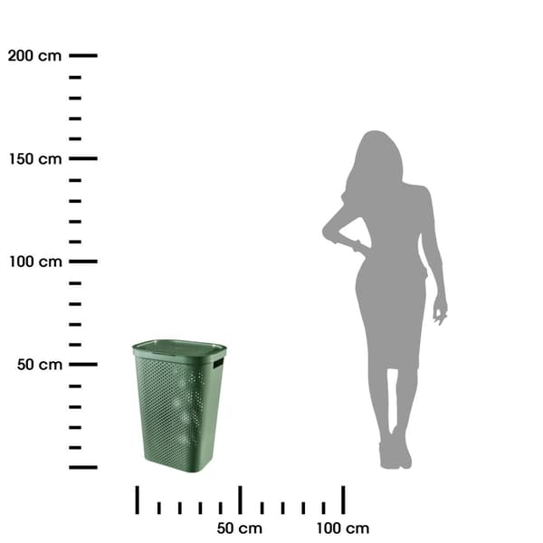 CURVER INFINITY pyykkikori vihreä 60 L