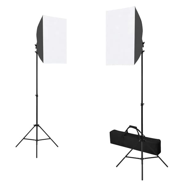 vidaXL Studio Kit med softbox, baggrund og reflektorer
