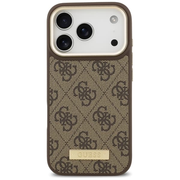 Guess 4G Logo Plate MagSafe-etui til iPhone 17 Pro brunt