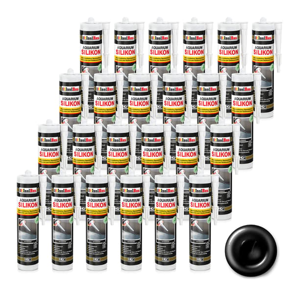 IsolBau svart akvariesilikon 24 x 300ml