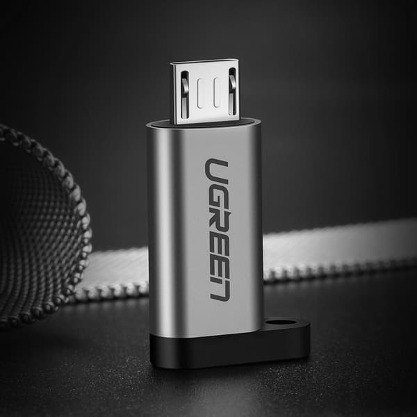 USB-C til micro-USB-adapter - grå