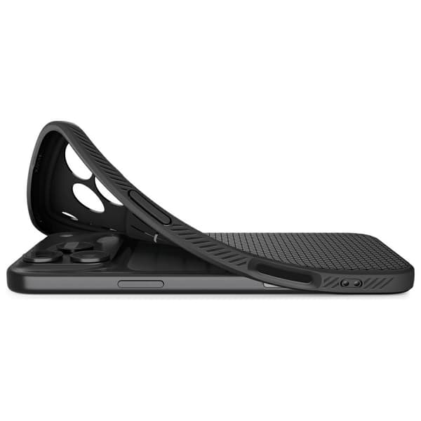 Spigen Liquid Air -kotelo iPhone 17 Pro Maxille, musta