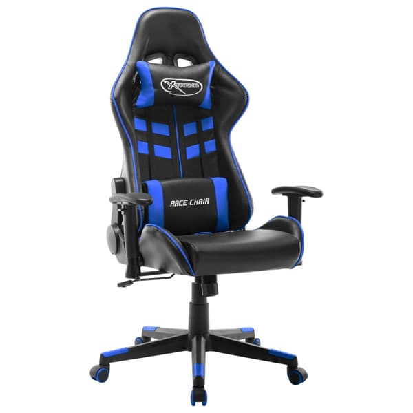 vidaXL Gamingstol, svart och blå, konstläder