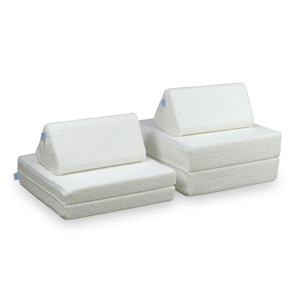 Montessori Standard Bouclé Mini Leksoffa Vit
