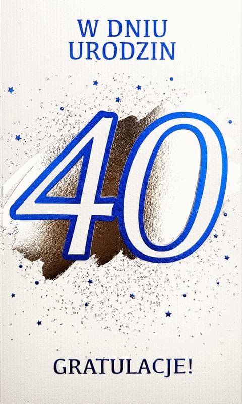 Syntymäpäiväkortti 40