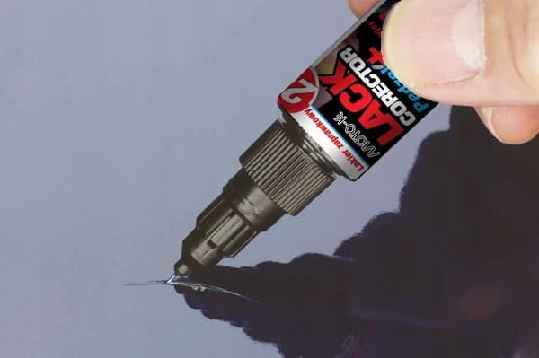 MOTO-K touch-up lak med rapidograph GRÅ GLANS 185 12ml