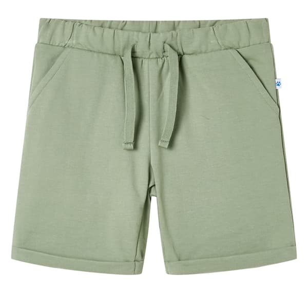 Børneshorts med snøre, lys khaki, 92