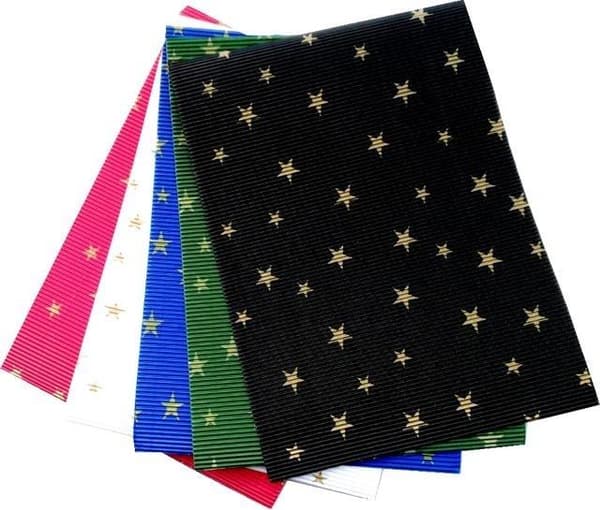 Pap med stjerner 5K mix 25X35cm
