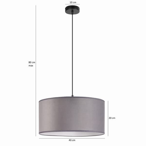 Tornado AD1 lampa, grå sammet