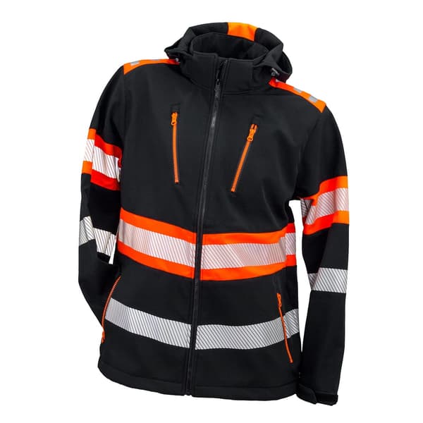 Urgent 931 L reflekterande orange softshelljacka för utomhusbruk