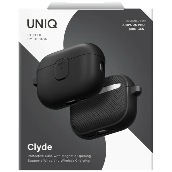 UNIQ Clyde-etui til AirPods Pro 3. generation, sort og grå