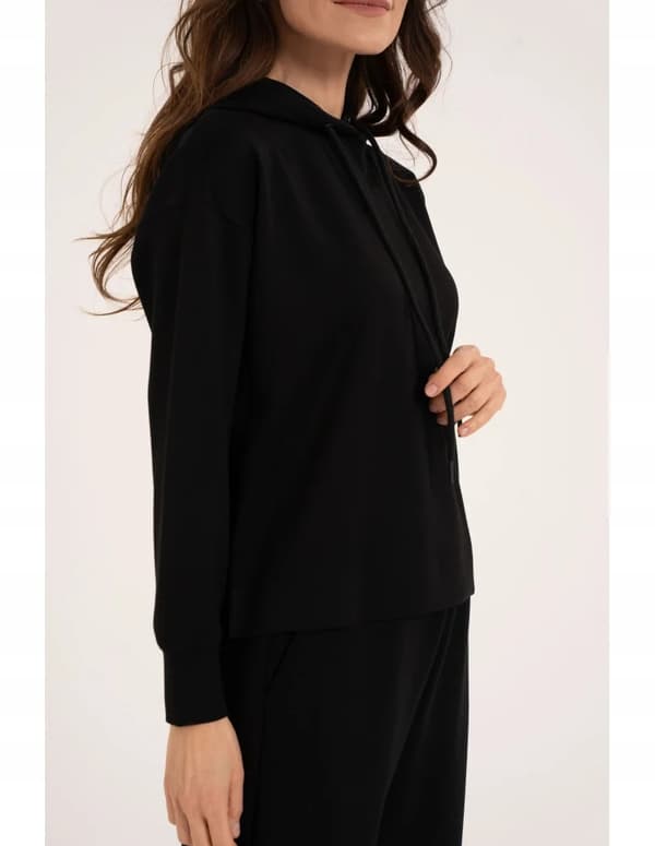 Moraj damehoody, behagelig blød, sort, S