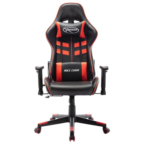 vidaXL gamingstol, sort og rød, kunstlæder