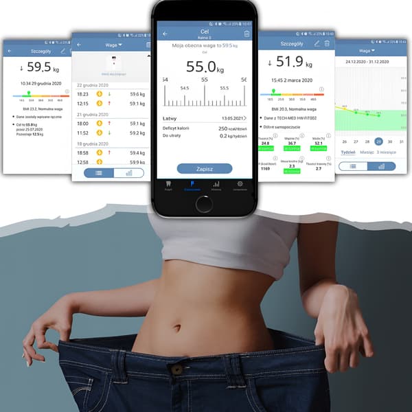 Analytisk badevægt 180 kg smart + 31 i 1 Android iOS præcis