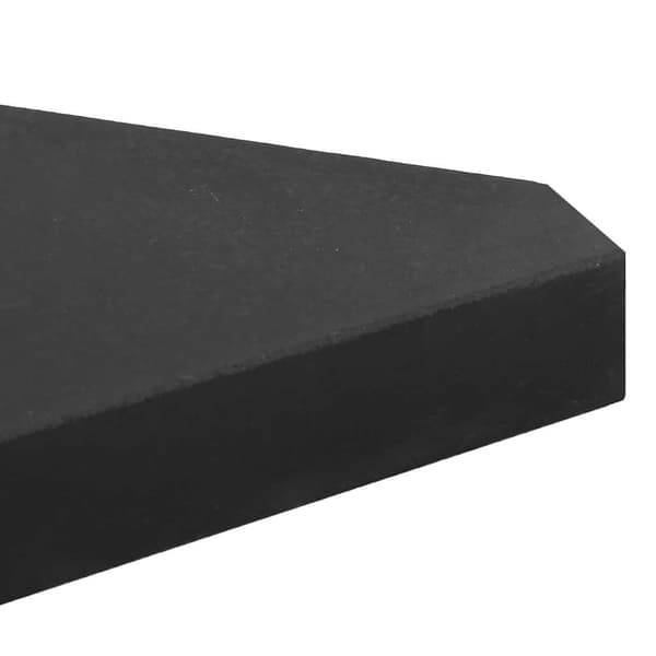 vidaXL Paraplyvikter, 2 st, svart granit, triangulära, 14 kg