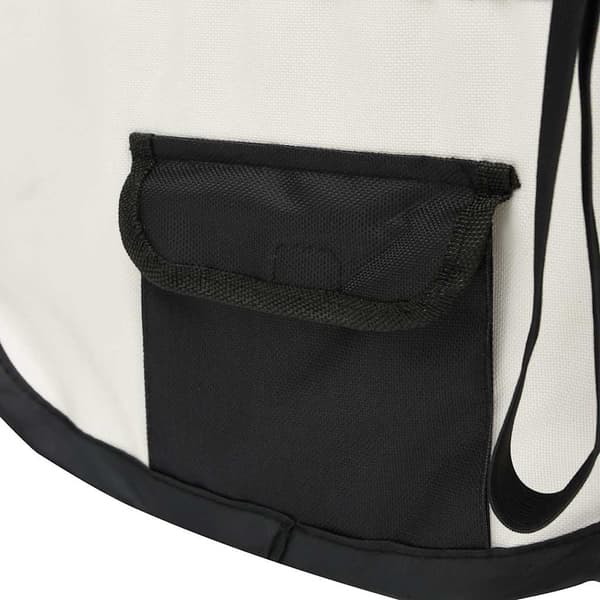 vidaXL foldbart hundebur med bærepose sort 90x90x58 cm
