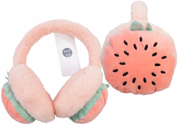 Päls öronmuffar justerbara vattenmelon C85H