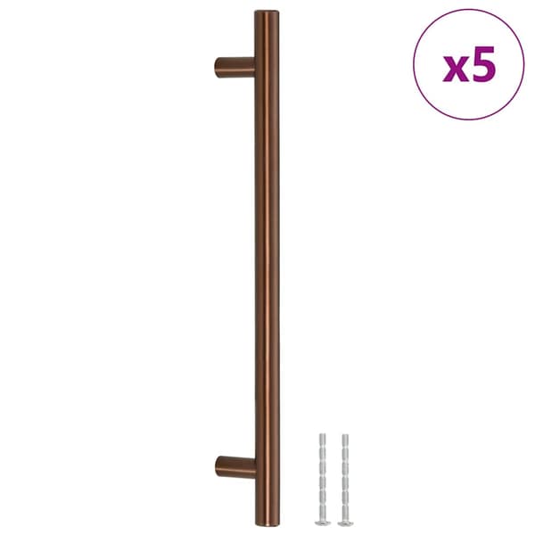 vidaXL skabsgreb, 5 stk., bronze, 192 mm, rustfrit stål