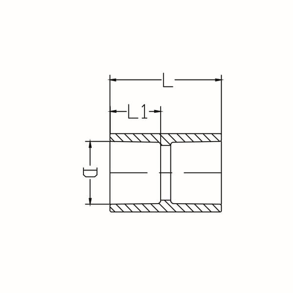 IDMAR PVC-anslutning 3/4" limsystem - kallvatten