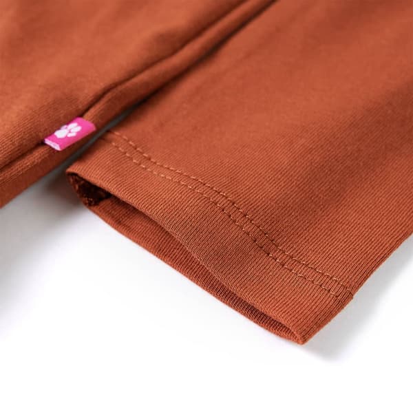 Børne langærmet T-shirt, cognac 140