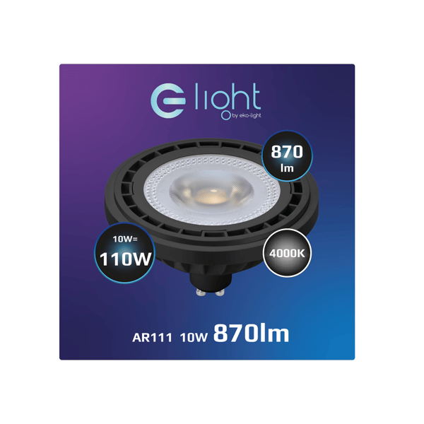 LED-lampa svart 10W AR111 GU10