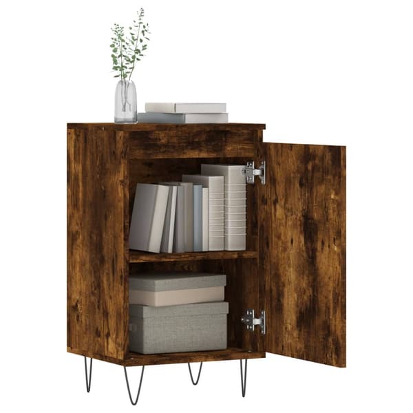 vidaXL kommode, røget eg, 40x35x70 cm, træbaseret materiale