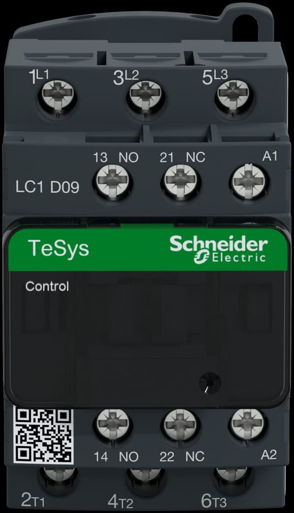 Effektkontaktor TeSys D AC3 9A 3P 1NO 1NC spole 230VAC boxterminaler