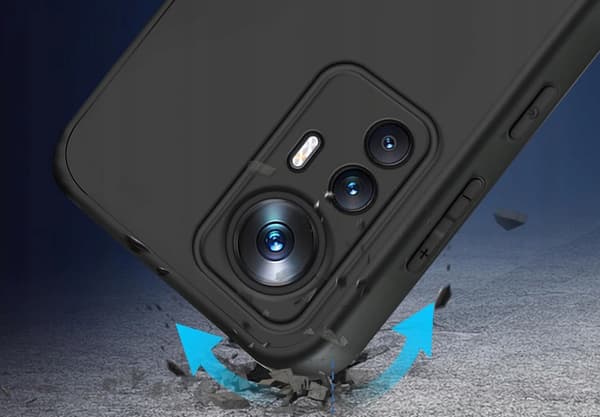 Agedate Xiaomi 12 Pro Sort Tyndt Silikone Etui