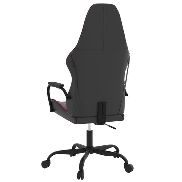 vidaXL gamingstol, sort og bordeaux, kunstlæder
