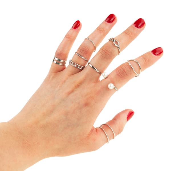 TG66797 RINGAR SILVERRINGSSET VIGSELRINGAR