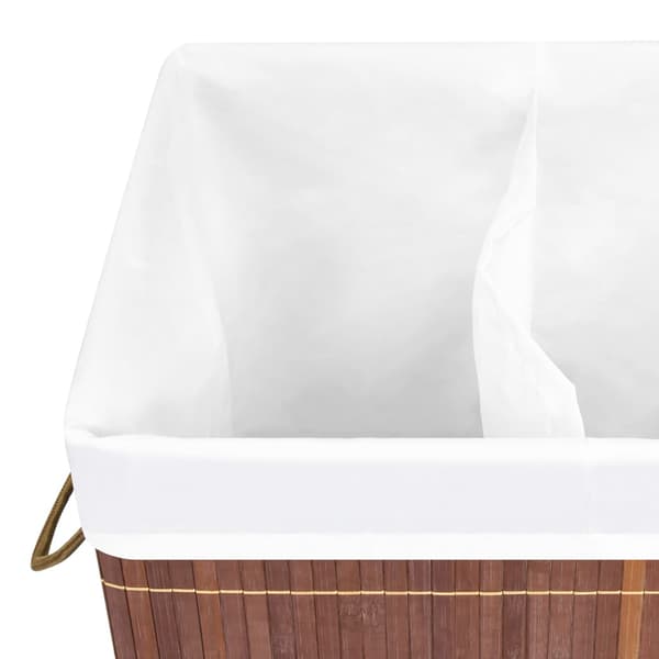 vidaXL Tvättkorg i bambu brun 72 l