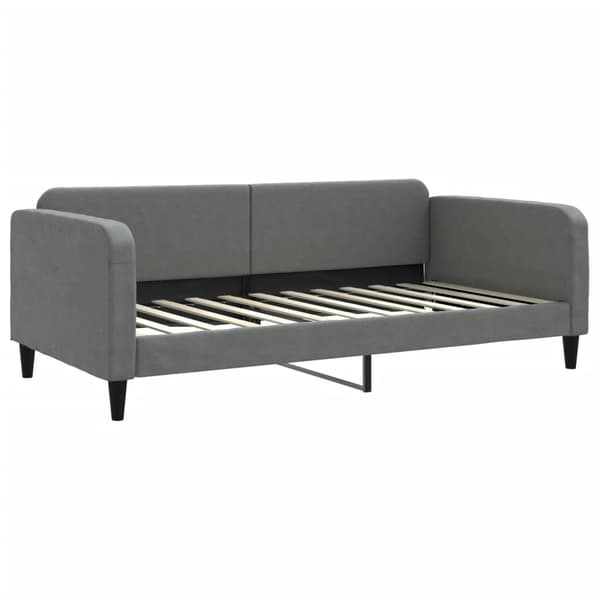 vidaXL Bäddsoffa mörkgrå 100x200 cm tygklädd