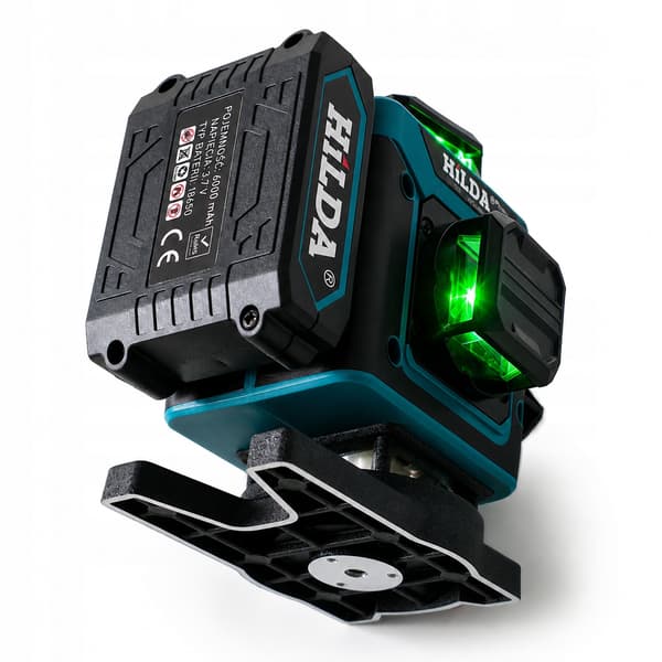 360° planlaservaterpas Hilda 4DPRO krydslaserstativ 2,9m