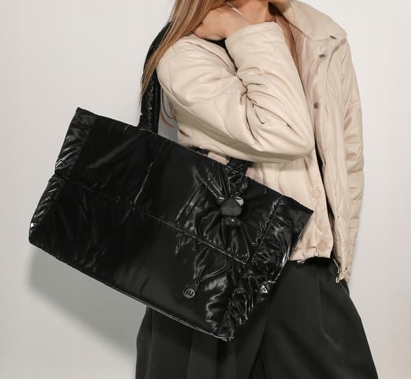 David Jones dame nylon shopper taske sort