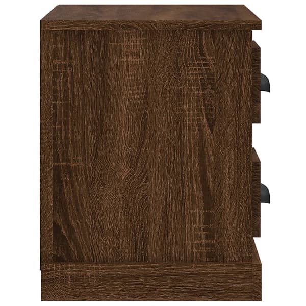 vidaXL sengebord brunt egetræ 60x35,5x45 cm